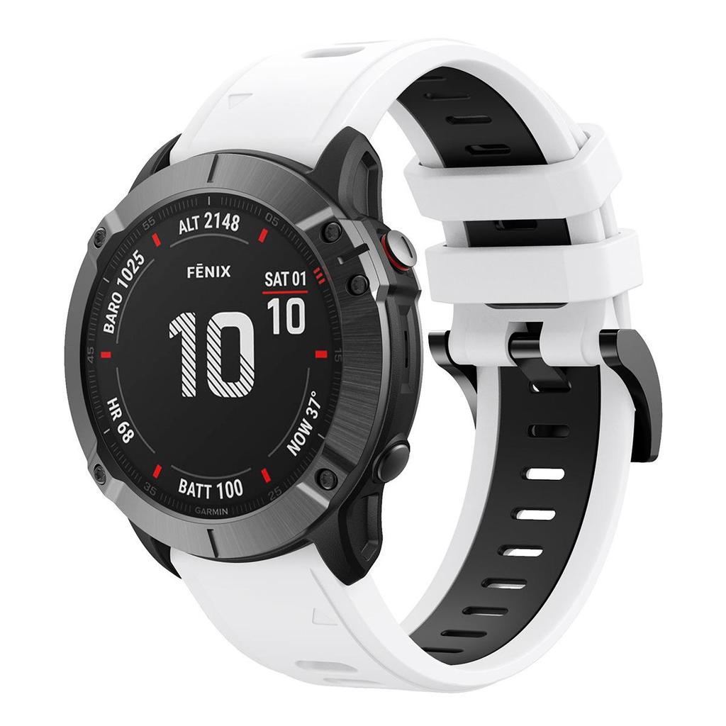 Zweifarbiges Silikonarmband mit Schnellverschluss für Garmin Fenix 8/7/7X Pro und Fenix Gen 2