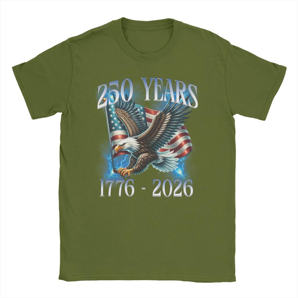 Anniversary USA Cotton T Shirt For Unisex Summer YK Funny T Shirts O Neck Hipster Tee Shirt Plus Size Custom DIY Tops