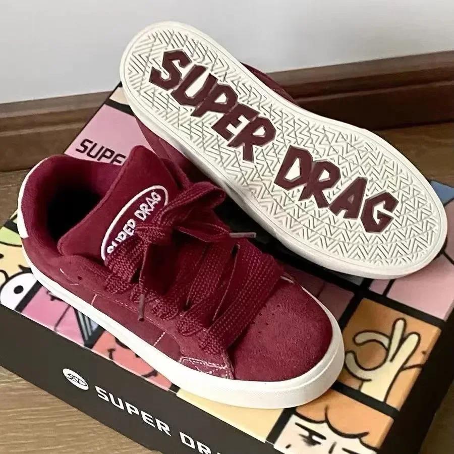 2024 Fashion Lace-up Chunky Sneakers Spring Skateboard Shoes for Women Casual Tenis Woman Street Platform Vulcanized Shoes