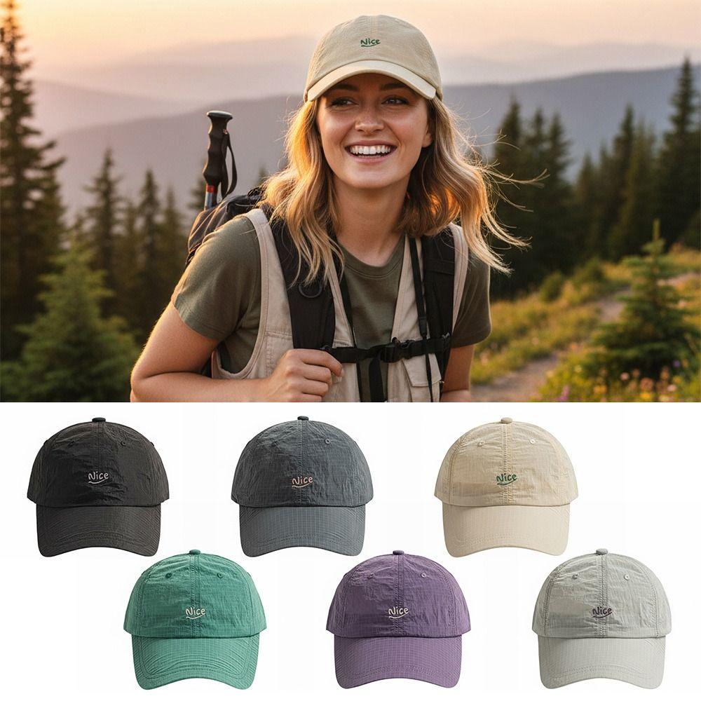 Quick-drying Thin Sun Cap Plaid Sports Running Cap New Baseball Cap Men Women
