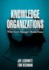 Kniha Knowledge Organizations : What Every Manager Should Know