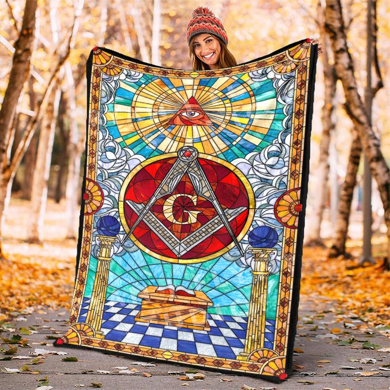 1PC Illuminati All-Seeing Eye Printed Blanket, All Season Lightweight Home Office Outdoor Nap Multifunctional Blanket