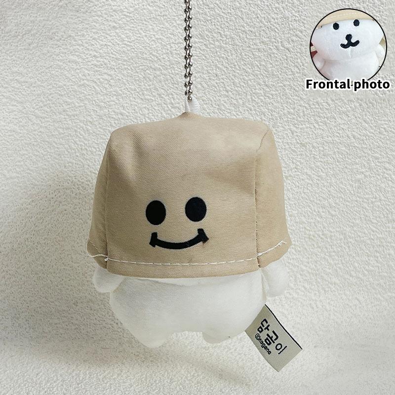 Creative Novelty Bear Plush Keychain Pendant Funny Cute Small Bear Keyrings Exquisite Backpack Decoration Accessories Gifts
