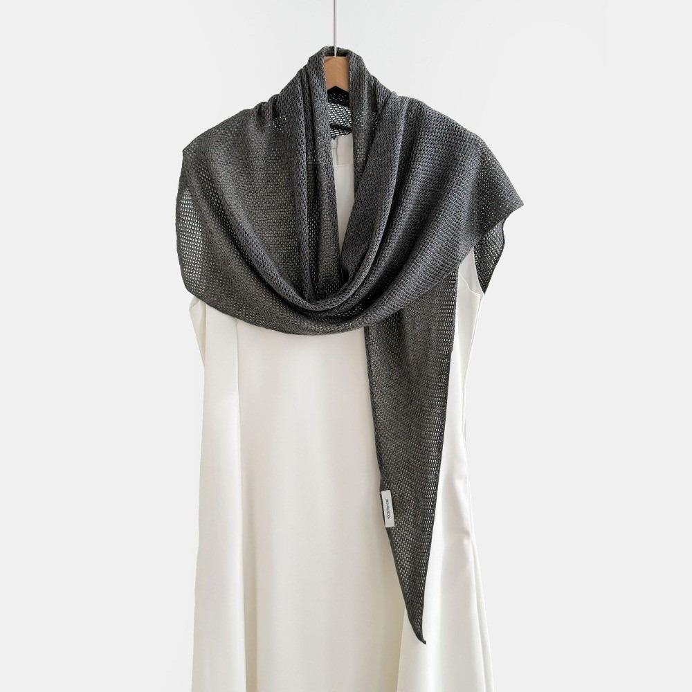Solid Color Mesh Shawl 190×60cm Air-Conditioning Shawl  Spring Summer for Women