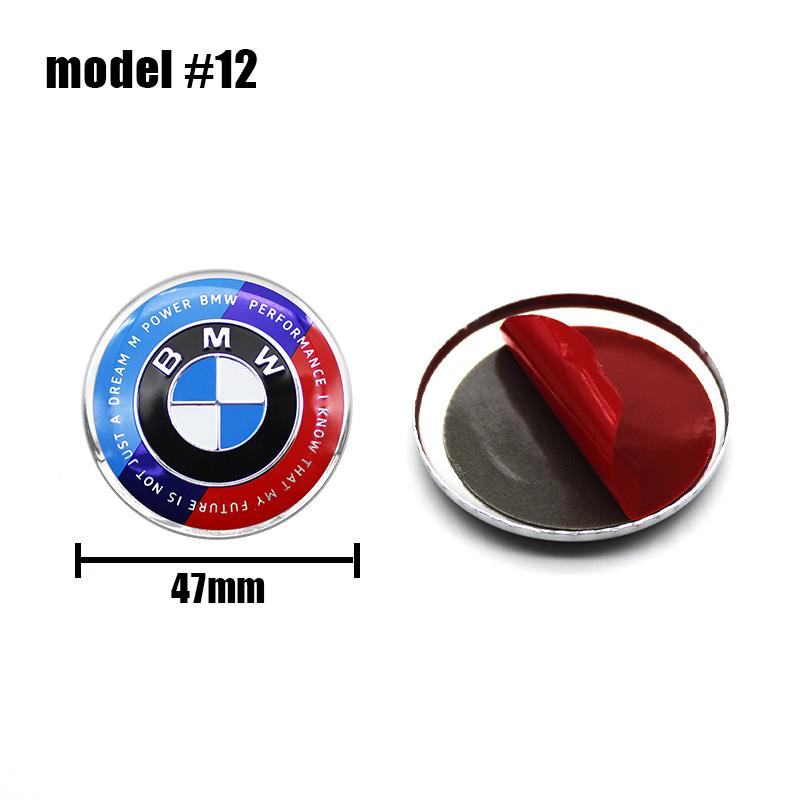 1 Stück 45mm 47mm Auto Lenkrad Dekoration Abzeichen Aufkleber Logo Zubehör Für BMW E46 E90 E60 F30 F10 E39 E36 F20 E87 E90 E70