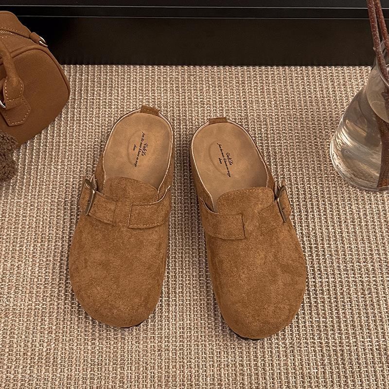 

Пробка бокэн баотоу полусабо на толстой подошве крутые тапочки женские 2025 весна новинка интернет-знаменитость супер огонь ленивые туфли 40