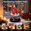 Desktop Santa Claus Decor Floating Sleigh, Magnetic Levitation Santa's Flying Sleigh Ornament, Christmas Holiday Centerpiece for Fireplaces