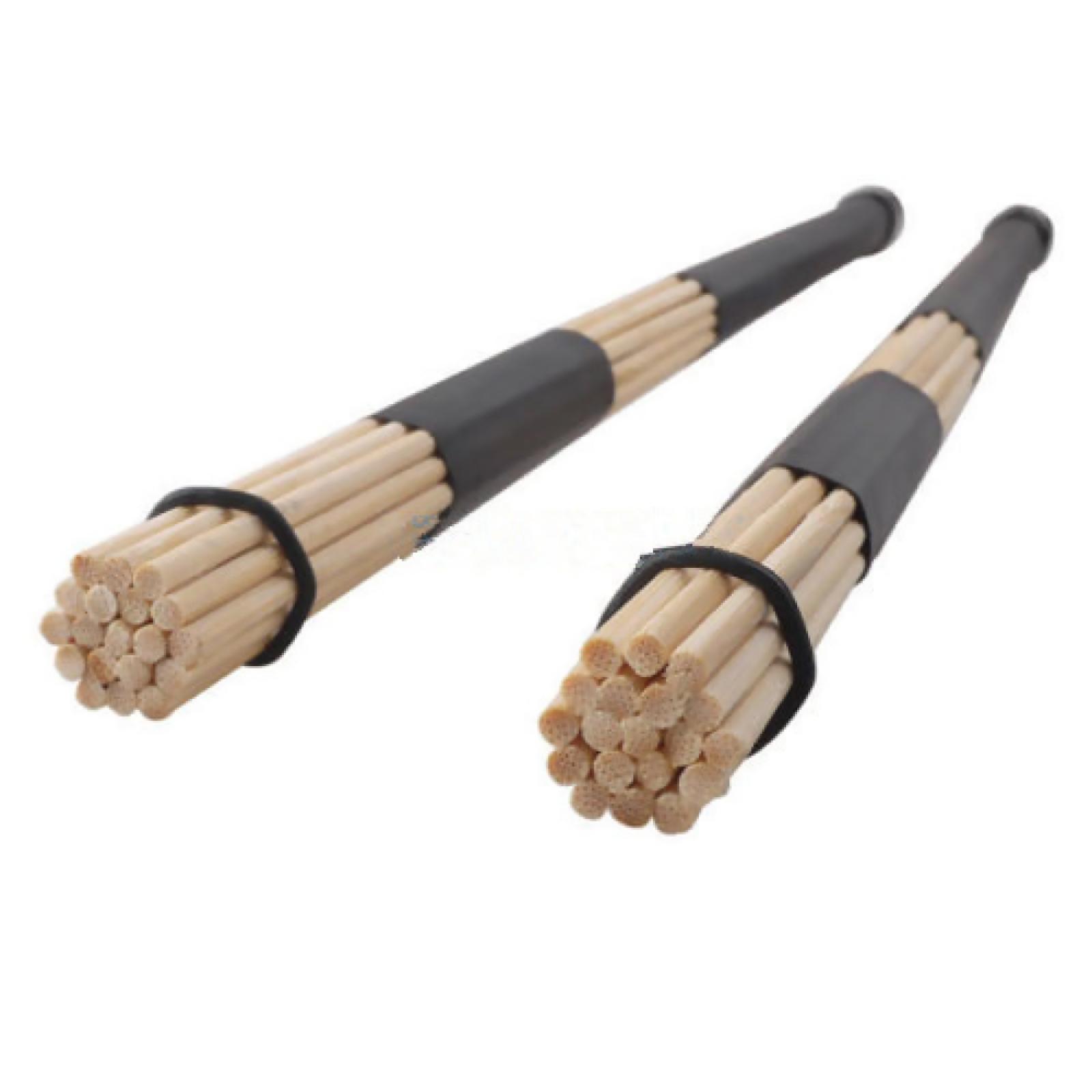 1 Pair 40CM High Quality Bamboo Drum Brush Drumsticks Rods Jazz Drum Sticks Brushes Rod Percussion Accessories Parts United States