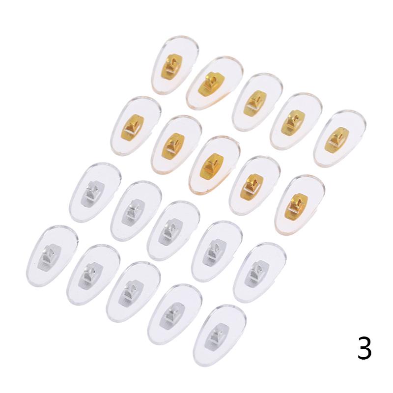 

Hot Sale 10Pairs Silicone Screw On Nose Pads Brace Support For Glasses Sunglasses Support Nose Pad Eyewear Accessories