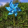 2pcs PVC Six Leaf Pinwheel Windmill Colorful Wind Windmill Wind Spinner  Garden Yard Art Decoration