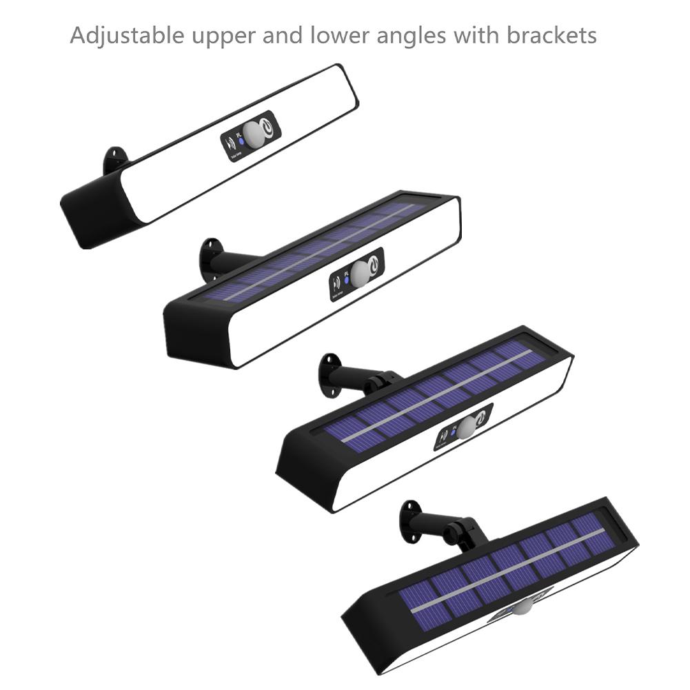 Waterproof LED Solar Light Outdoor Street Light Adjustable Stand Motion Sensor Clip Lamp Auto On for Fence Front Door Garage