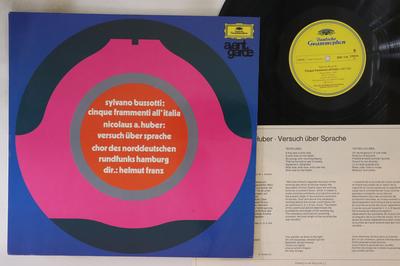 LP Record SYLVANO BUSSOTTI NICOLAUS A. HUBER  Cinque Frammenti Allitalia  Versu 2561110 DEUTSCHE GRAMM 1971 Germany Classical Used