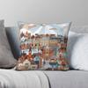 Harborne Birmingham Square Pillowcase Polyester Linen Velvet Printed Zip Decorative Throw Pillow Case Home Cushion Cover
