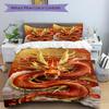3pcs Dragon Artwork Duvet Cover Set, 1 Duvet Cover + 2 Pillowcases (No Insert), High-Definition Print, Home & Dorm yy251123003