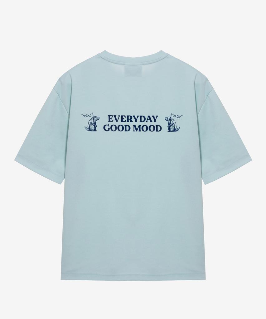 MINDBRIDGE [Collins] Supima_Back-Point Semi-Oversized T-Shirt - 3 Colors