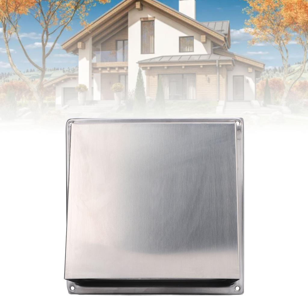 Exterior Wall Vent Cover with Flats 100mm Square SUS304 Stainless Steel Dryer Exhaust Vent Cover for
