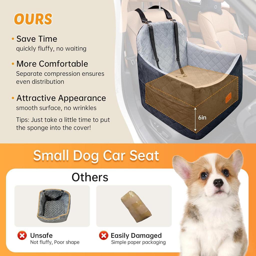 Cozy Winter Dog Car Safety Seat & Cat Bed