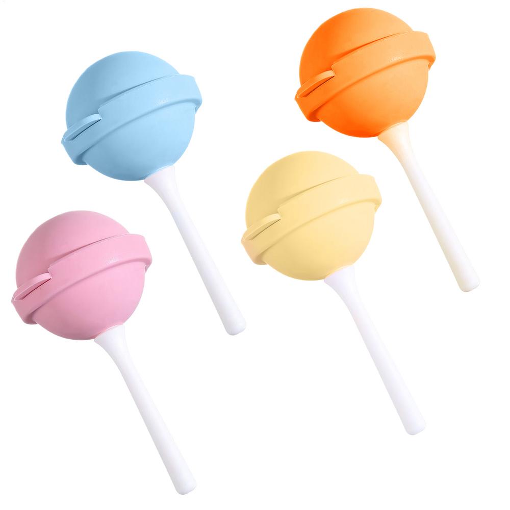 Lollipop Molds Silicone Lollipop Candy Molds 4 Pieces Reusable Non-Stick Mould Maker Colorful for Chocolate Fondant Snack