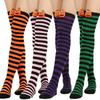 Women's Halloween Devil Over-the-Knee Cosplay Socks: European and American Striped Long Socks