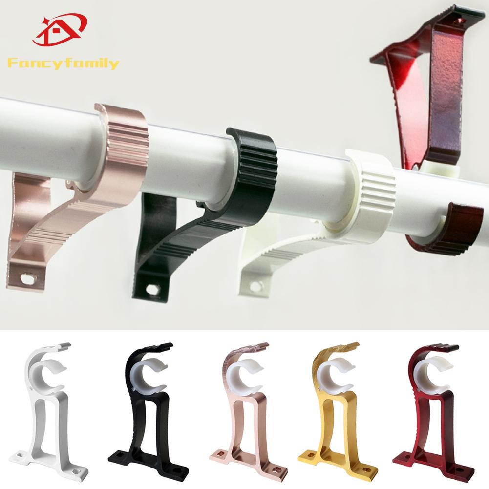 Fancyfamily Thickened Aluminum Alloy Curtain Rod Bracket Base Home Ceiling Curtain Rod Installation Hook