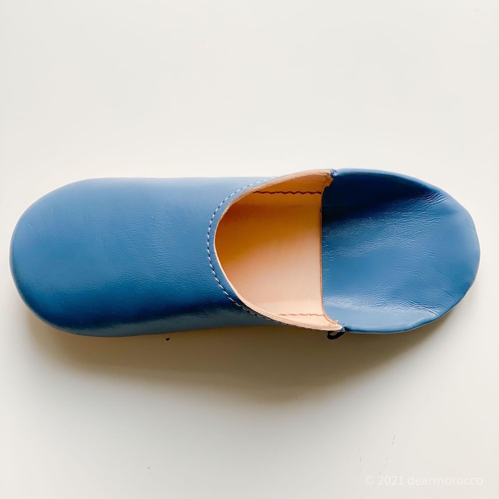 Simple Babouche Light Navy [dear Morocco] Bag, (18.0 Cm)