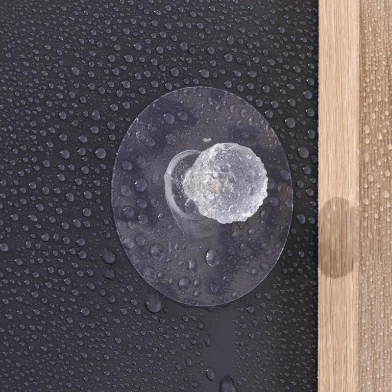 50/2pcs Transparent Crystal Door Knobs Cabinet Drawer Door Knobs Handles Self-adhesive Handle with Hook Function Door Wall Decor