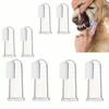 4Pcs Pet Finger Toothbrush Set, Soft Silicone Toothbrush for Dogs, Cats, Puppies & Kittens