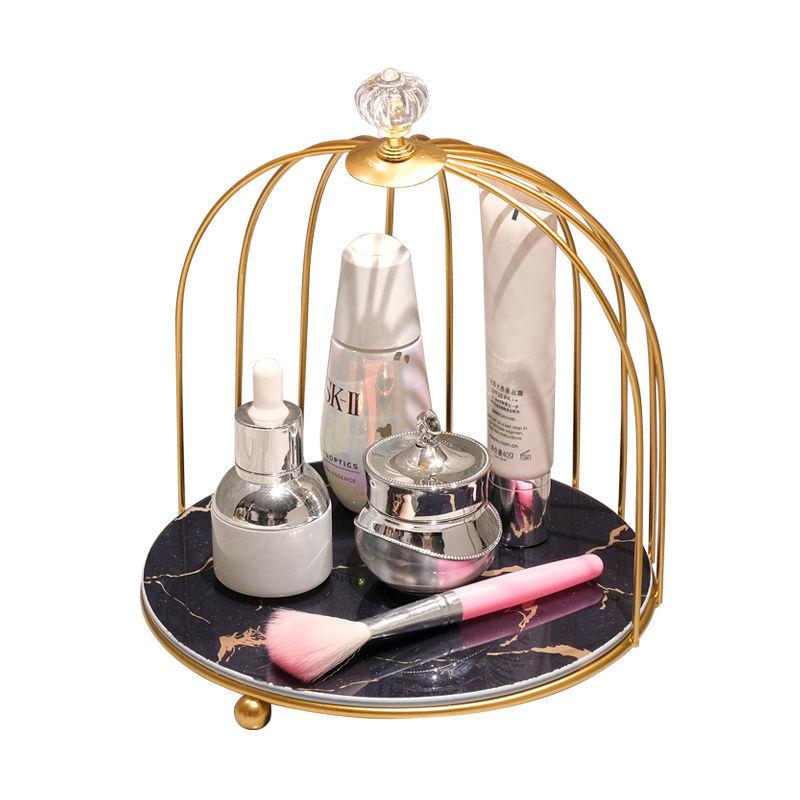 Bird Cage Cosmetic Organizer Lipstick Perfume Storage Skin Care Rack Bathroom Decor Gift Accessory