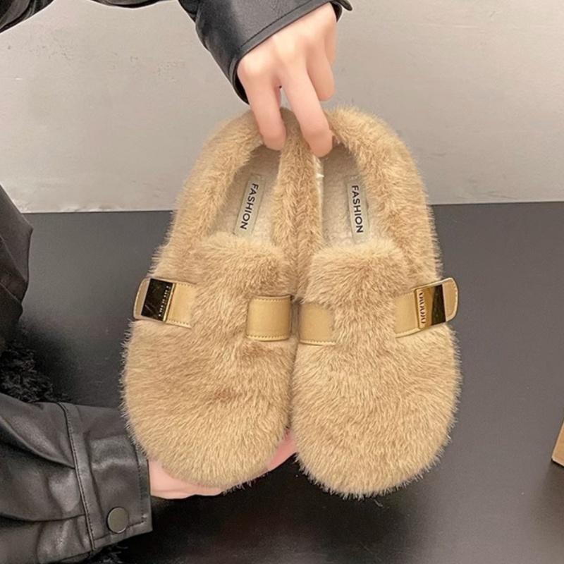 2025 Winter Wool Lamb Women Ballet Shoes Shallow Slip On Ladies Flats Mary Jane Outside Warm Soft Sole Women Shoes