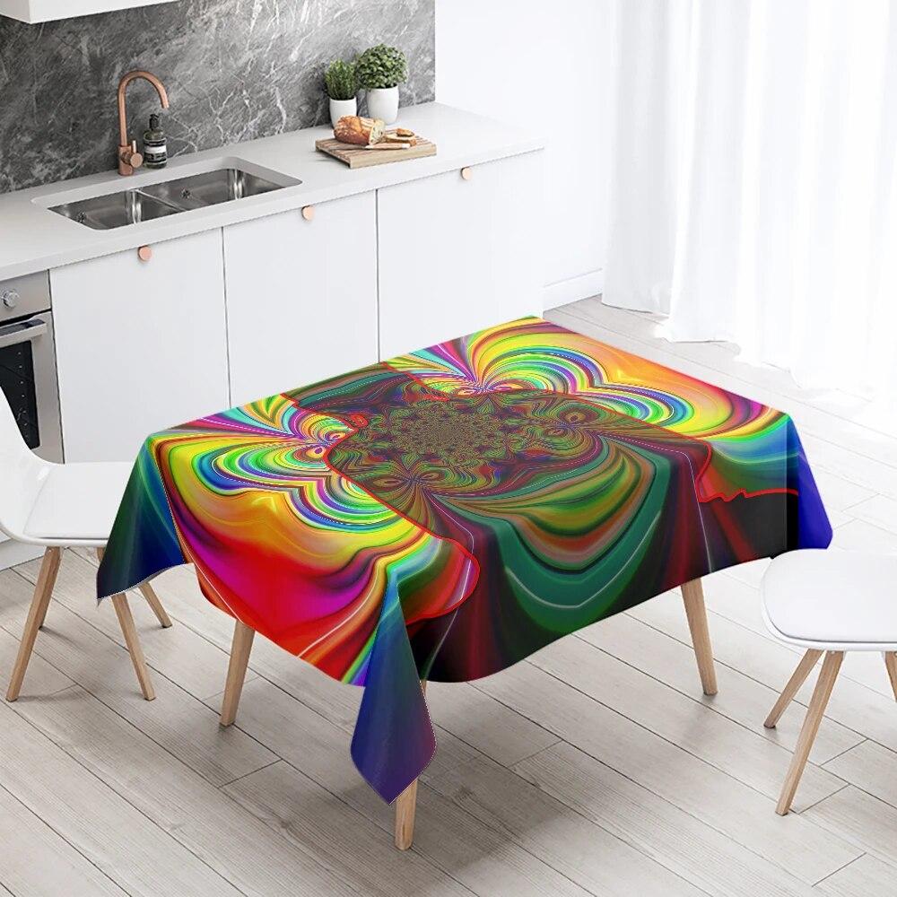 Meditation Buddha Tischdecke Wasserdicht Rechteckig Partydekoration Restauranttisch Küche Heimdekor