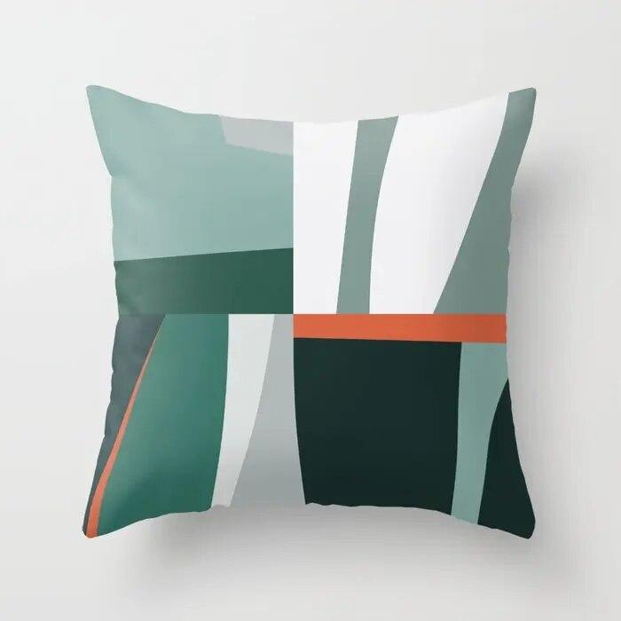 Colorful Geometric Pattern Pillowcase 45x45cm Sofa Seat Car Cushion Cover Room Aesthetic Modern Home Decor