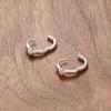 1Pair Stainless Steel Huggie Star Hoop Earrings for Women Girl Crystal Zirconia Round Circle Earrings Cartilage Piercing Jewelry