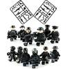 Moc Military Building Block Set Black Swat With Small Granule Assembly Toy Bag Pieces)