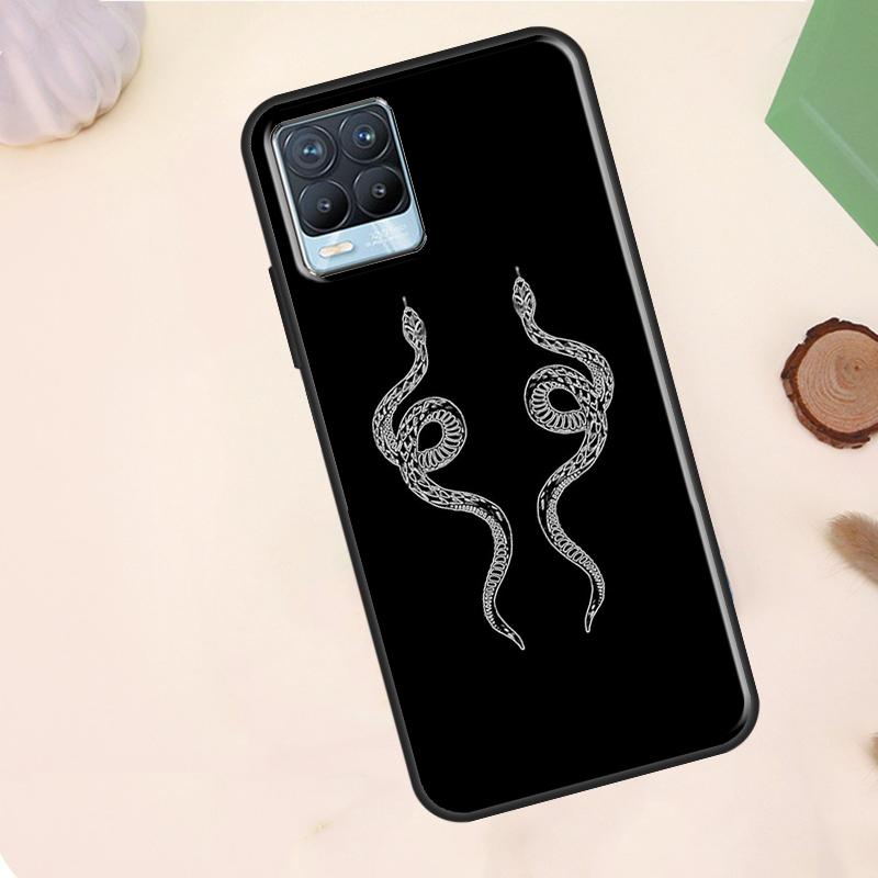 Snake Illustration Art Case For Realme C67 C71 C63 C61 C55 C51 C53 C35 C65 C75 11 12 13 14 Pro Plus GT6 GT7 15 Pro