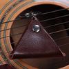 Trangle Guitar Ukulele Picks Plektrum Fickskydd Fodral Stroage Mjuk väska Nyckelring Form Gitarr