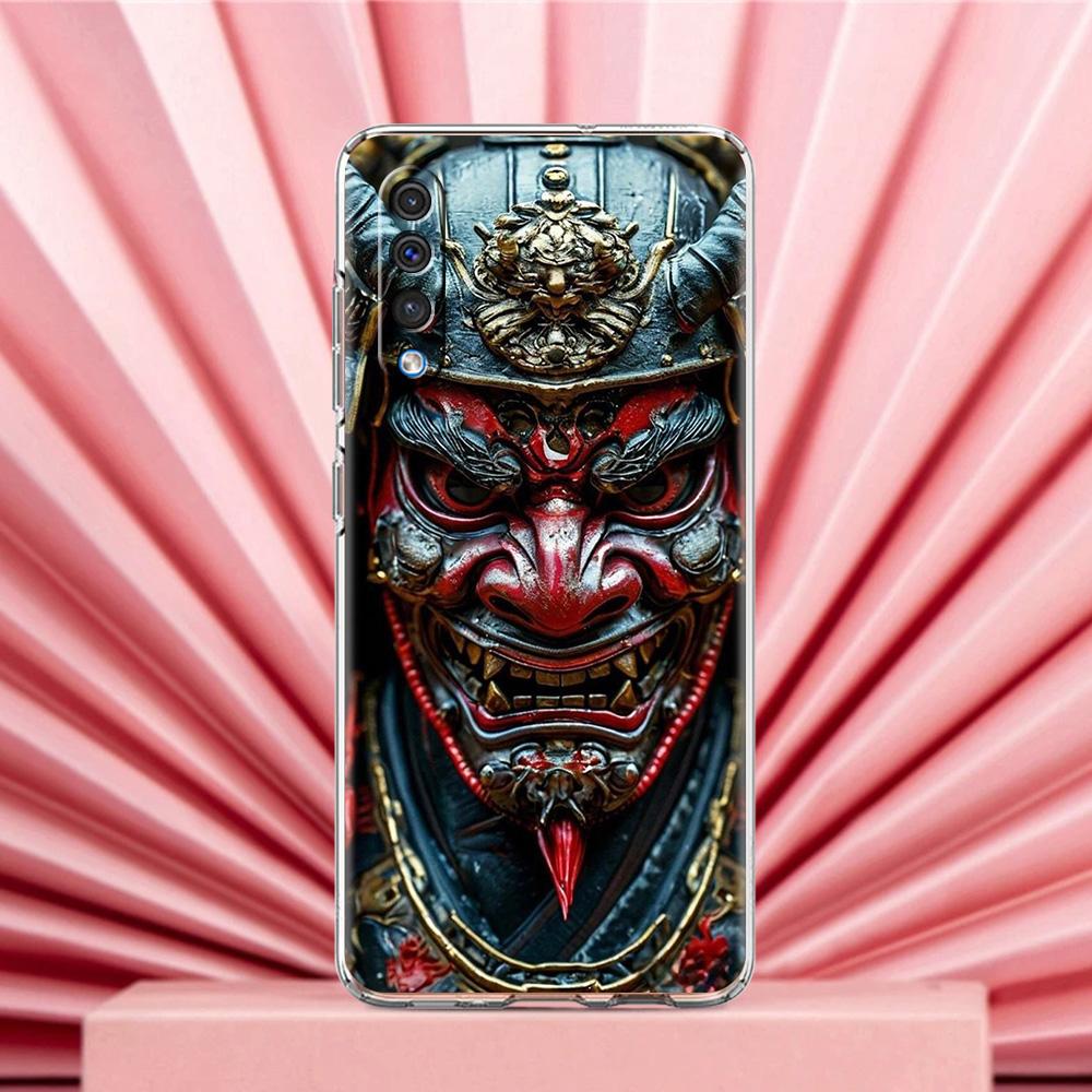 Case For Samsung A56 A36 A26 A24 A16 A14 A12 A32 A50 A70 A22 A40 A34 A54 A42 A52 5G A04s A06 Cover Japan Ghost Face Samurai