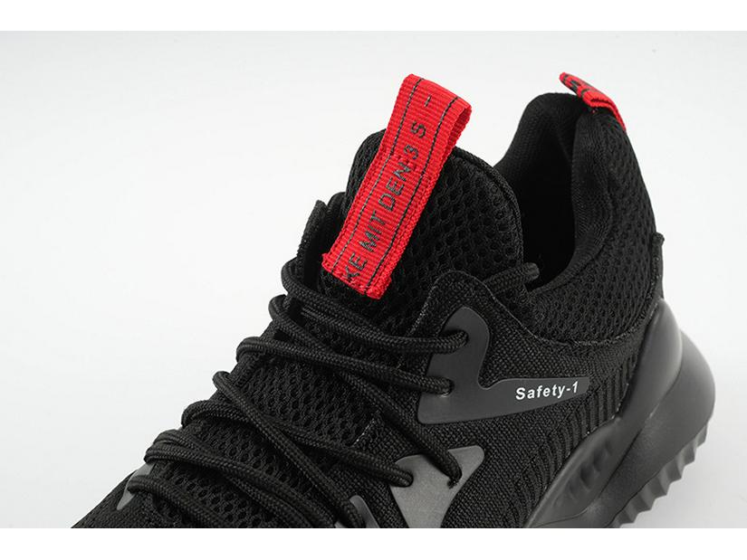 Men's Fly-knit Breathable Lightweight Work Shoes - Wear-resistant, Anti-smash, Anti-puncture, Soft Sole Safety Protection Shoes.