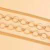 IngeSight.Z Sexy Geometric Cross Harness Bra Chest Chain for Women Simple Gold Color Bikini Chain Waist Belt Body Jewelry Party