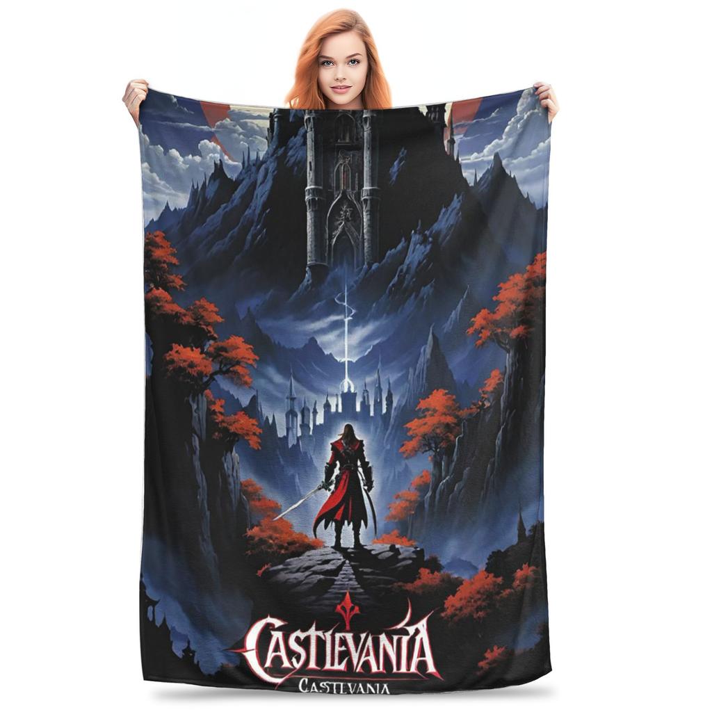 Flannel Throw Blanket Castlevania - Symphony Of The Night Wool Warm Plush Blankets Soft Bedding for Bed Living Room Home Picnic