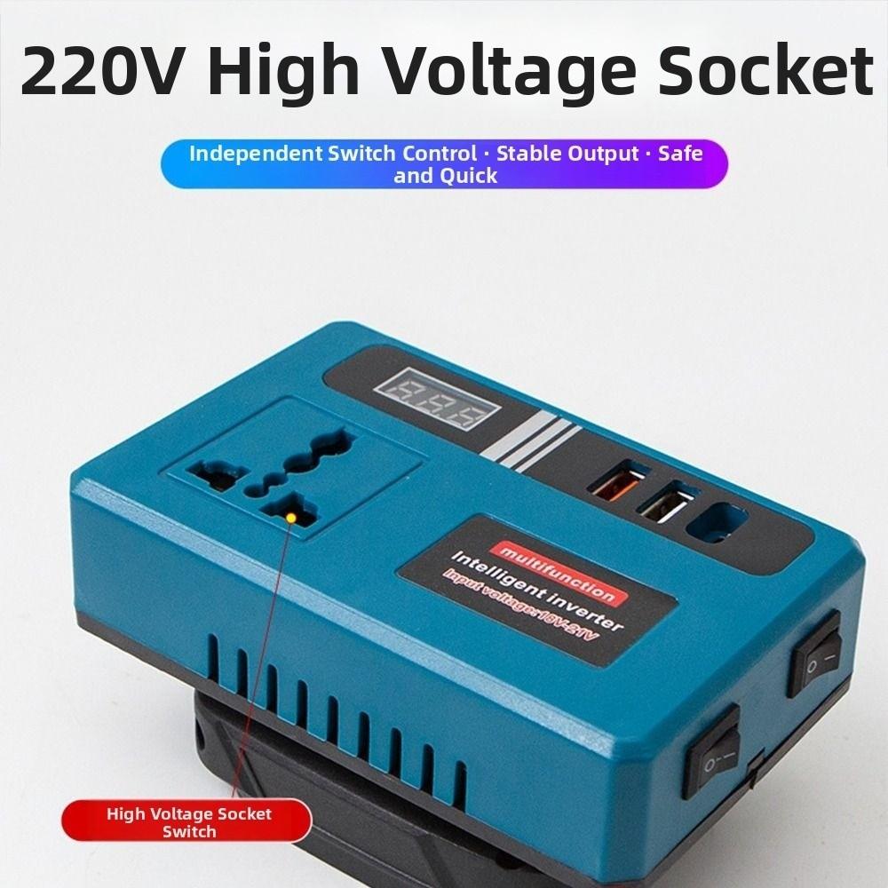 With LED Work Light Battery Power Inverter for Makita 18V Battery Battery Inverter Adapter