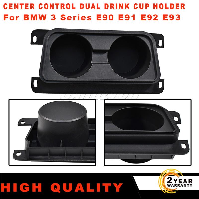 

For BMW 3 Series E90 E91 E92 E93 New 1 Pc Center Control Water Dual Cup Black Holder ABS 51167132376 51169198283 car accessories