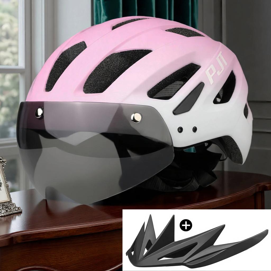 Pjt New Cycling Helmet Light Road Mtb Mountain Bike Bicycle Goggles / Sun Visor Helmet L For Men Women Sun Visor Bicycle Helmet