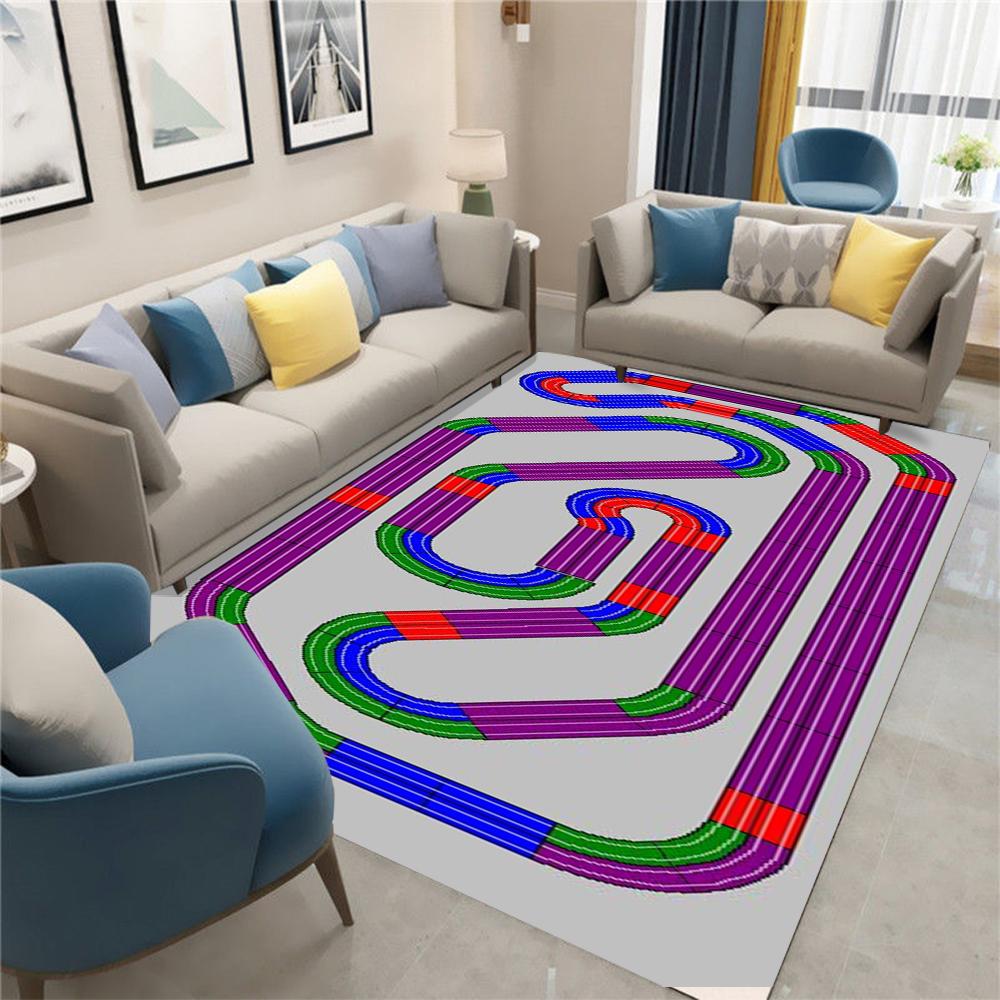 Car Runway Area Rug Non-Slip Doormat for Kitchen Living Room Bedroom Cute Floor Mat Retro Home Decor Carpet