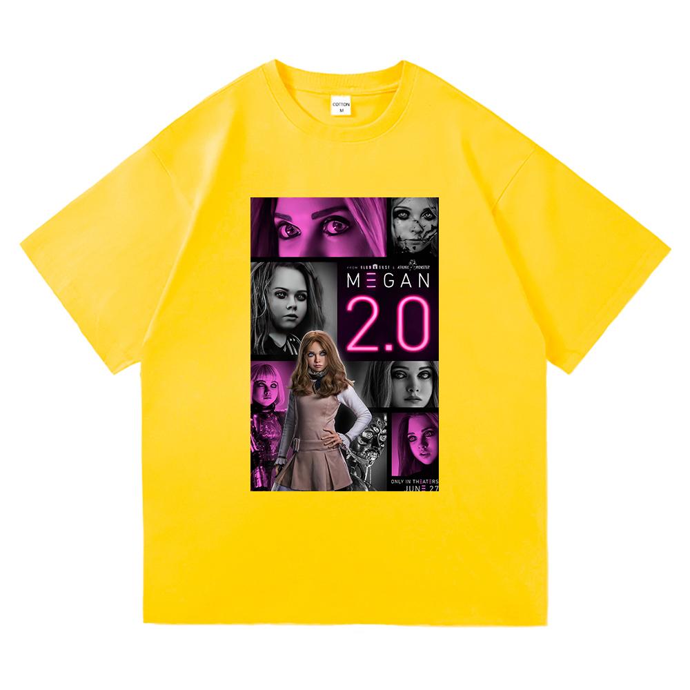Horrorfilm M3GAN 2.0 T-Shirt 2025 Mode Halloween Retro Herren-/Damenbekleidung Vintage Harajuku Hochwertige Oberteile Baumwoll-T-Shirts