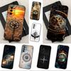 Art Navigation Compass Phone Case For Samsung Galaxy A73,31,32,72,41,53,52,71,22,5G,Note,J7,8,9 Soft Black Silicone Cover
