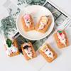 Cream Biscuit Model Cream Biscuit Key Ring Realistic Cookie Cartoon 3D Food Key Chains  Small Gift