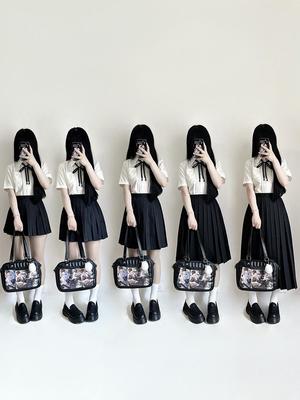 Women's Original Solid Color Pleated Skirt: Short, Medium, and Long Options for Student Graduation Photos