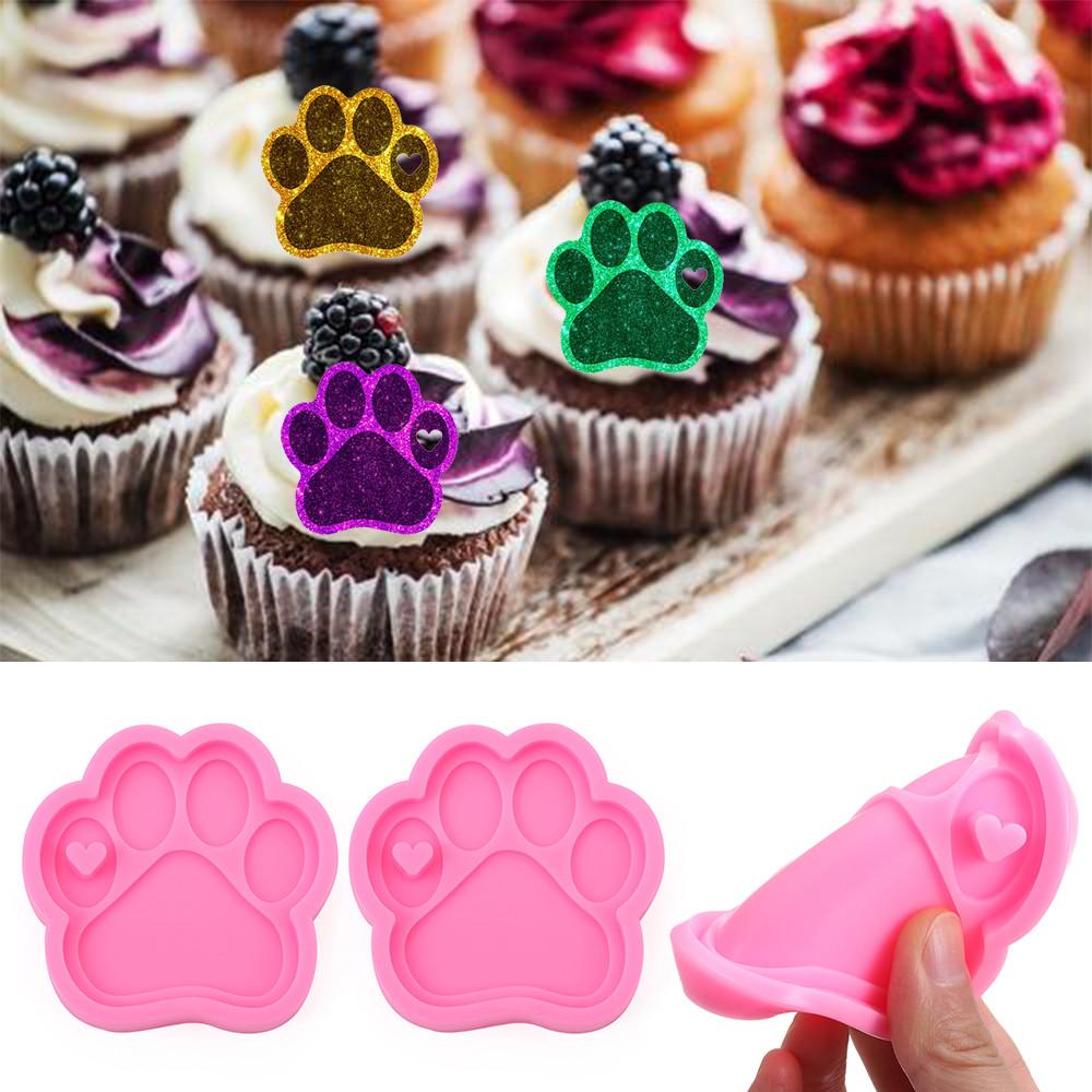 Glänzende Mond Tinker Schlüsselanhänger Form Fee Engel Pfote Herz Silikon Epoxidharzform DIY Halskette Schmuck Polymer Clay Formen