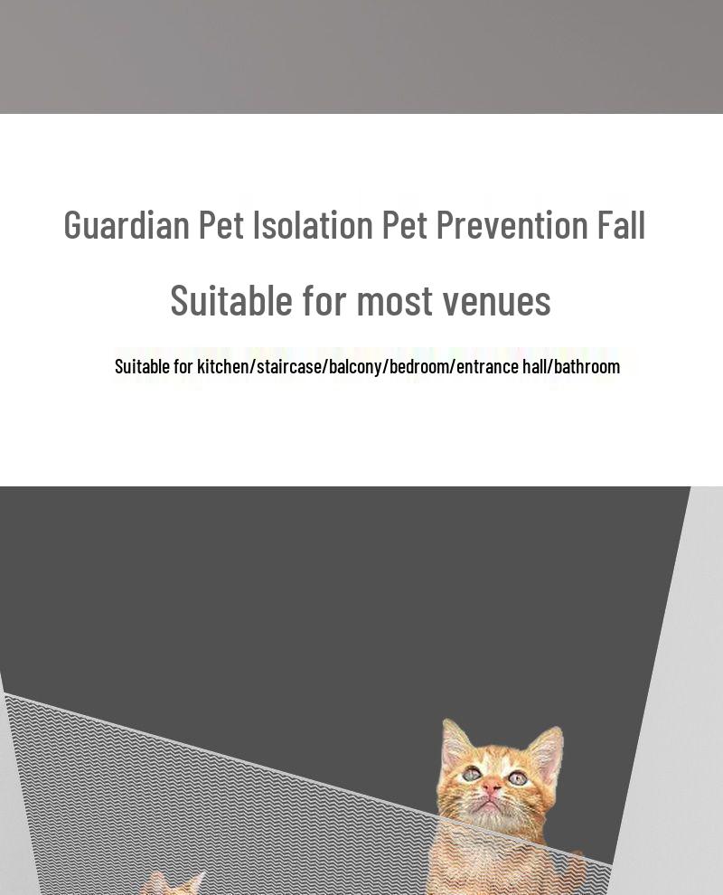Extra dlouhá zatahovací branka pro domácí mazlíčky - Bez vrtání, Vnitřní plot proti útěku kočky, Izolační síť pro psy
