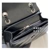 IELGY Ladies Versatile Hourglass Bag, Black Pop Chain Underarm Crossbody One Shoulder Commuter Wandering